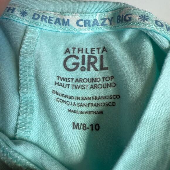 Athleta Girl Mint Twist Around Athletic Top Medium 8-10 - Picture 5 of 9